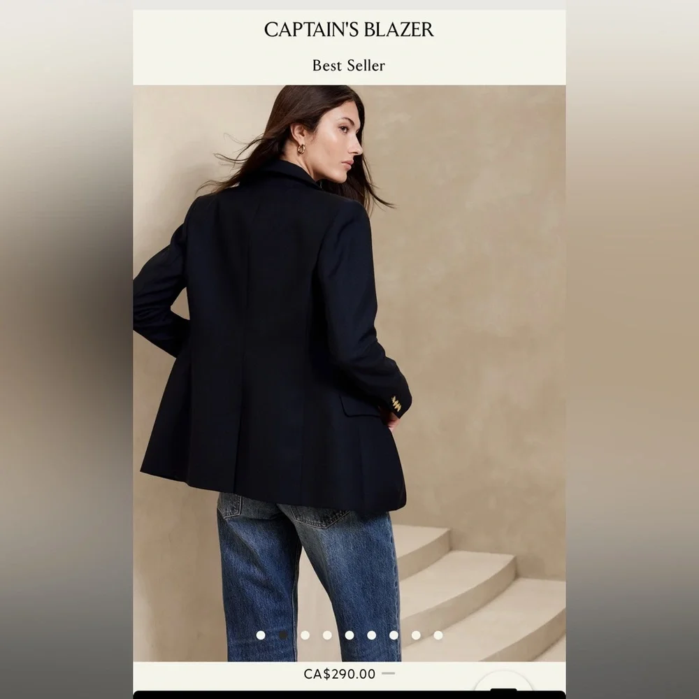 Banana Republic Double Breasted Captain’s Blazer (4 Tall) - Picture 3 of 15